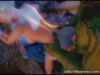 3d duende princesa devastada por orc - adulto filme em ah-me